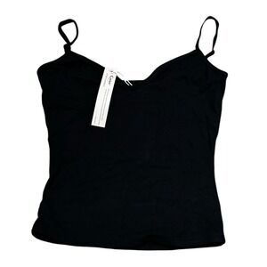 Quinsen Black Cami Tank Top Sz S NWT Stretch Nylon Elastane